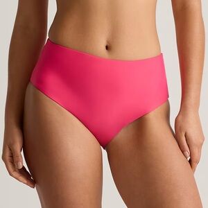 NWT QUINCE Italian High-Rise Bikini Bottom Hibiscus